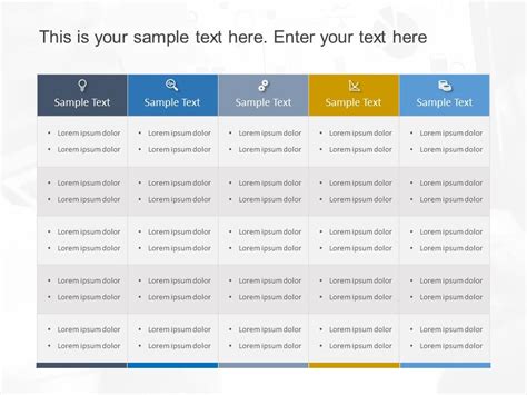 Corporate Tabular Format Powerpoint Template