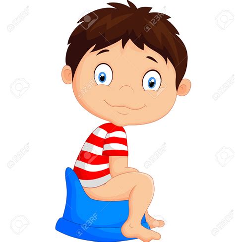 Toilet Clipart Boy Potty Pencil And In Color Toilet Clipart Boy Potty