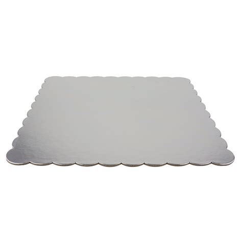 Square Silver Scalloped Cake Board 12 X 332 Pack Of 5 Square Cake