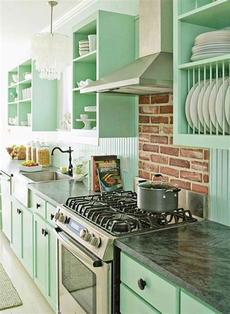 Green kitchen cabinets with images green kitchen cabinets. 20 Kitchen Ideas With Painted Cabinet | Home Design And ...