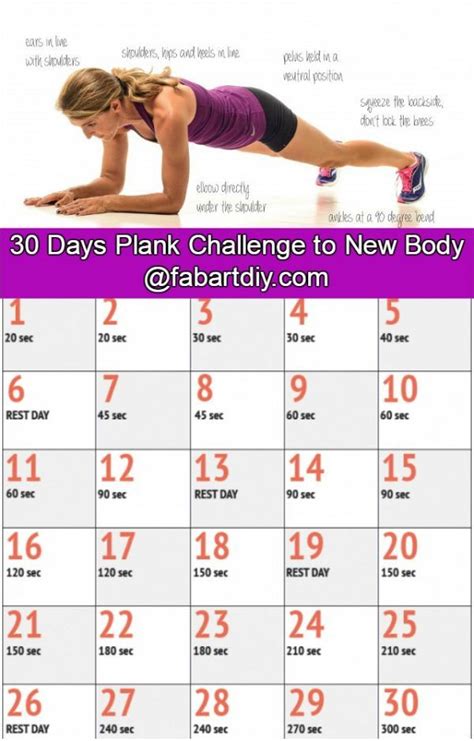 One Month Plank Challenge Plan For A New Body 30 дневные тренировки