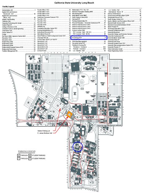 Csulb Campus Map Pdf Map Vector