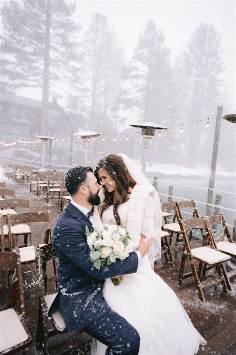 Magical Snowy Winter Wedding At West Shore Cafe Lake Tahoe