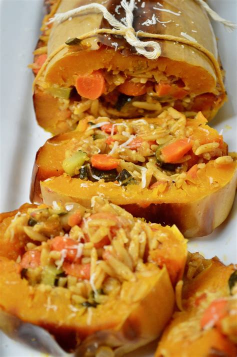 Stuffed Roasted Butternut Squash My Vegetarian Roots Recipe