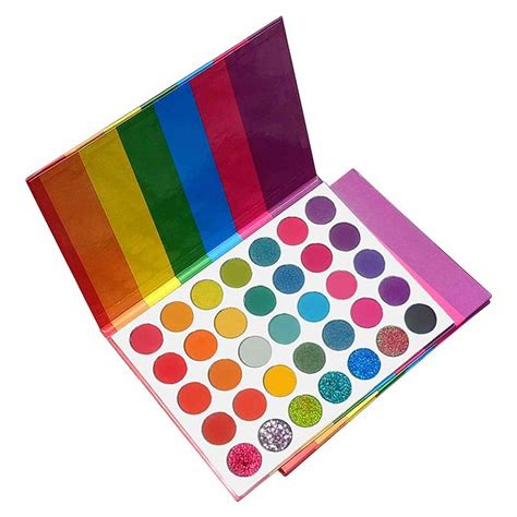 colorful eyeshadow palette 35 color rainbow makeup pallet makeup matte metallic shimmer eye