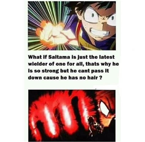 Saitama Uses One For All Funny Naruto Memes My Hero Academia Memes