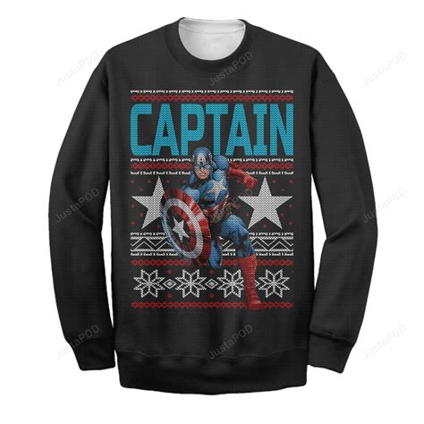 Captain America Ugly Christmas Sweater Robinplacefabrics