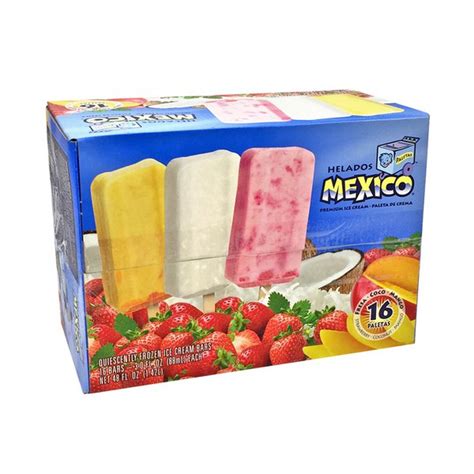 Helados Mexico Ice Cream Bars Strawberry Coconut Mango 16 Each Instacart