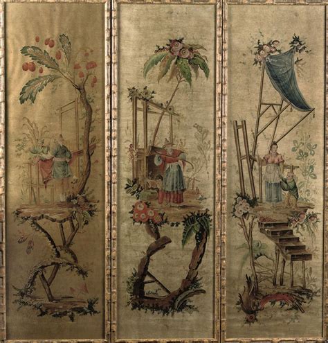 Three French Chinoiserie Panel Chinoiserie Chinoiserie Wallpaper
