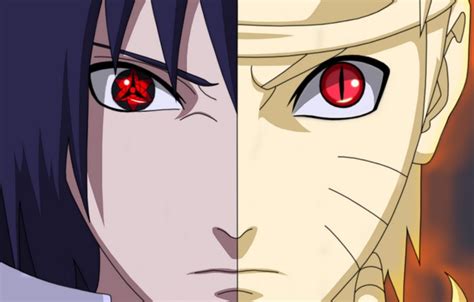 Naruto And Sasuke Split Anime Images