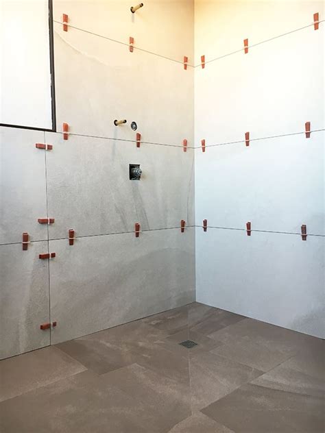 Barrier Free Curbless 24×24 Porcelain Tile Wedi Shower Custom Tile