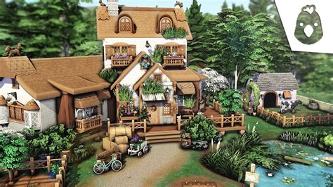 Country Cottage 🐄🐔 W Cottage Living The Sims 4 Speed Build No Cc