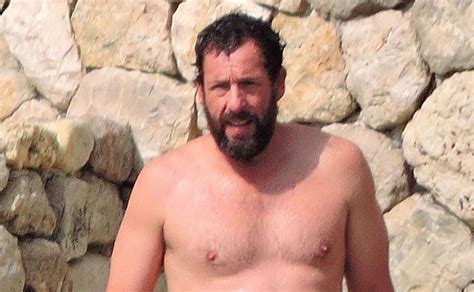 Adam Sandler Goes Shirtless During A Beach Day In Spain Adam Sandler