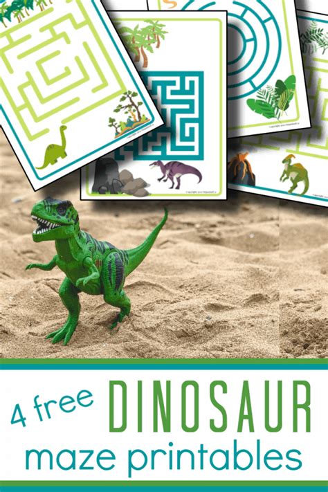 Dinosaur Printable Mazes Organized 31