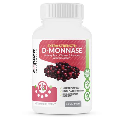 D Mannose Capsules Urinary Tract Cleanse And Uti Support 60 Capsules