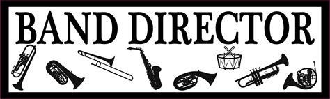 stickertalk band director magnet 10 inches x 3 inches