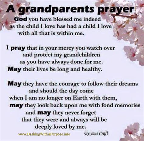 A Grandparents Prayer By Jane Craft