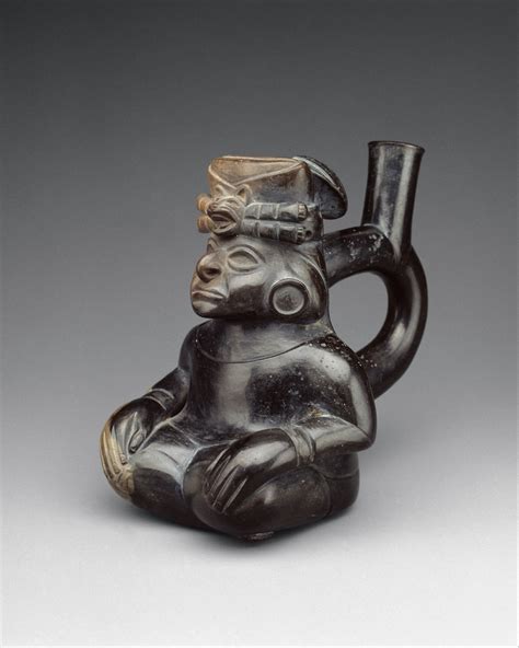 Seated Figure Bottle Moche The Metropolitan Museum Of Art