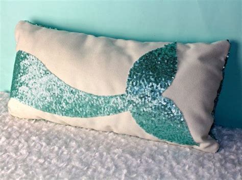 Mermaid Pillow Sequin Decorative Throw Pillow By Thestockingshoppe