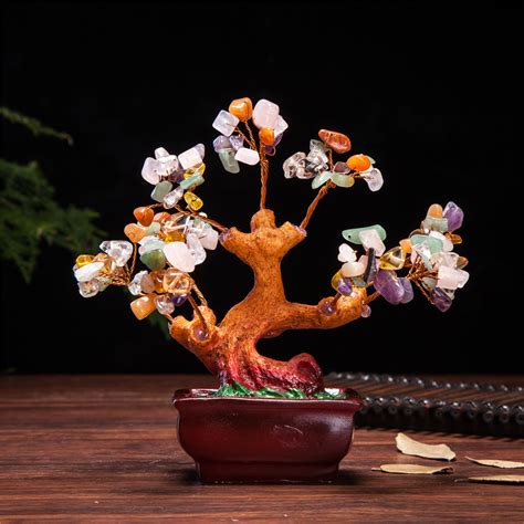 Feng shui money tree is a spiritual piece of art designed to resemble a tree. Stunning Feng Shui Mix Gemstone Quartz Bonsai Money Tree