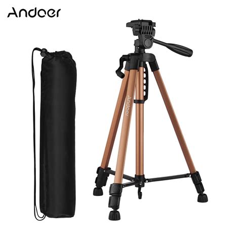 Andoer Lightweight Photography Tripod Stand Aluminum Alloy 3kg Load