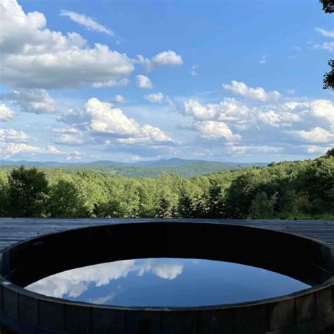 Soak In A Luxurious Hot Tub Overlooking The Catskill Mountains At This