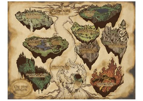 The Nine Worlds Of Yggdrasil Imgur