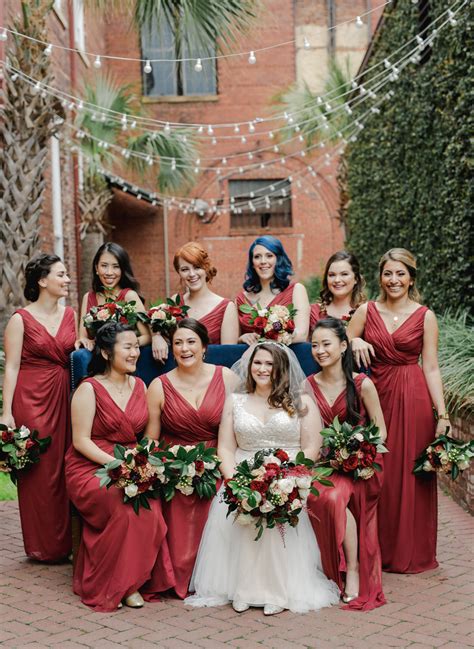 Bold Red Bridesmaids Dresses Your Entire Wedding Party Will Love