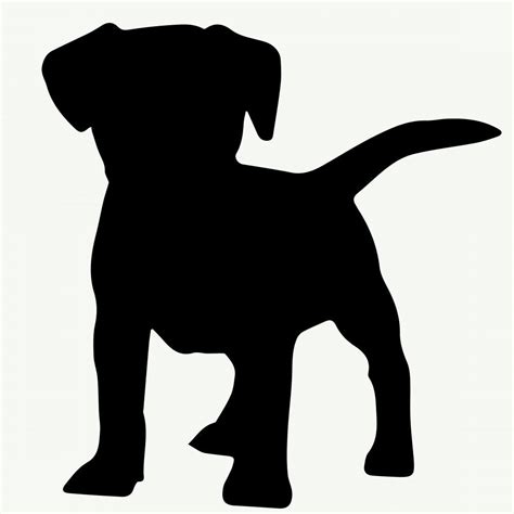 Dog Silhouette White Wall Decal