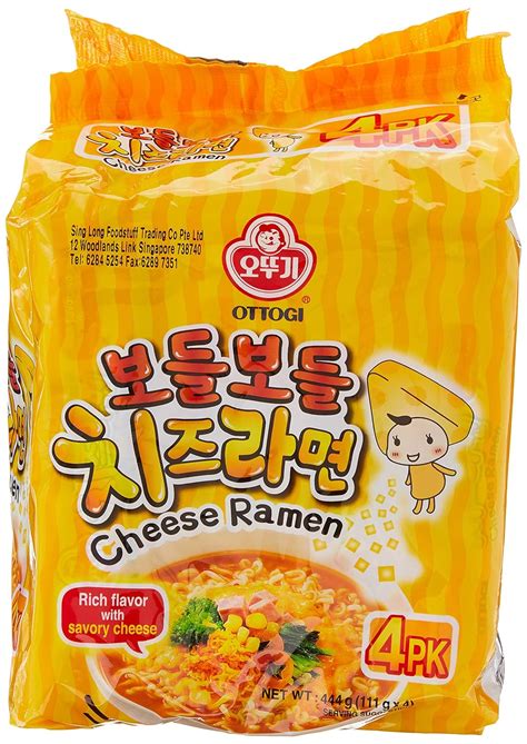Korean Charector Ottogi Cheese Ramen Korean Style Instant Noodles Rich