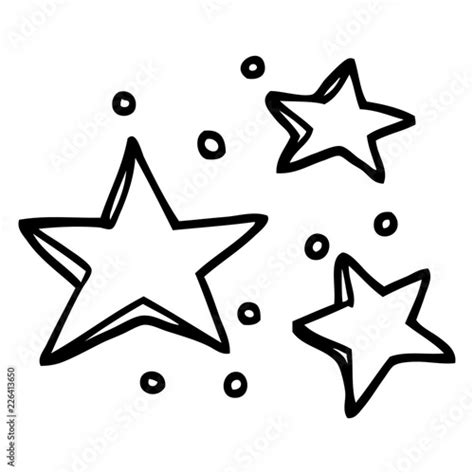 Black And White Cartoon Decorative Stars Buy This Stock Vector And