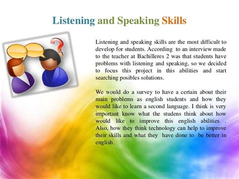 Listening And Speaking Skills