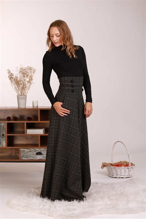 High Waist Wool Skirt Allseams