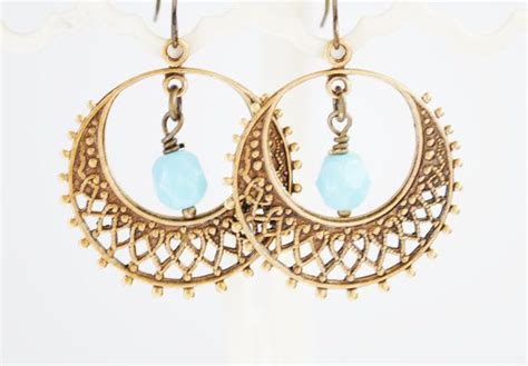 Boho Turquoise Chandelier Earrings Southwest Earrings Bohemian