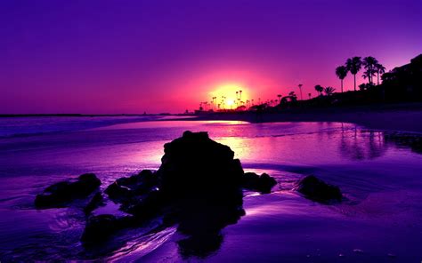 Wallpaper Sunlight Sunset Sea Night Reflection Beach Sunrise