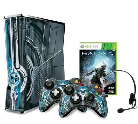 Xbox 360 320gb Halo 4 Limited Edition Console 2 Controller Aus New