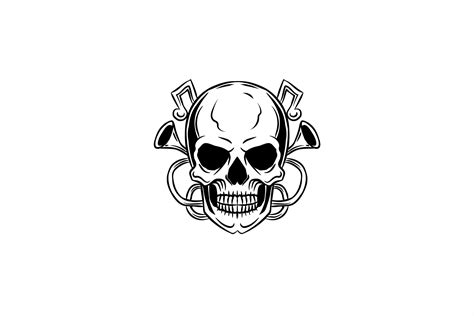 Skull With Trumpet Vector Illustration Graphic By Epicgraphic