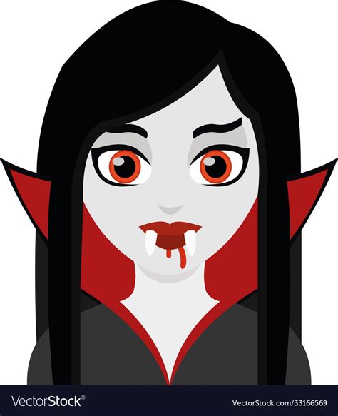 Cartoon Vampire Woman Royalty Free Vector Image