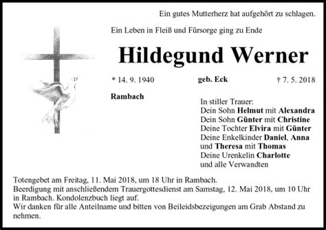 Hildegund Werner • Bestattungen Heidenreich