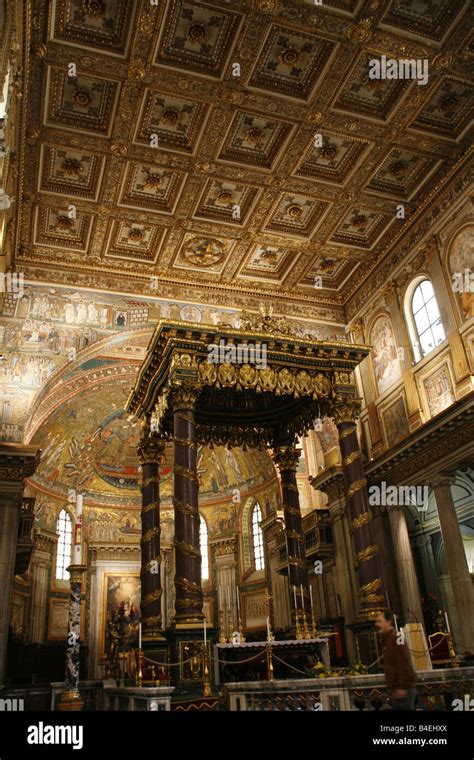 Interior De La Basílica De Santa Maria Maggiore Iglesia Roma Fotografía