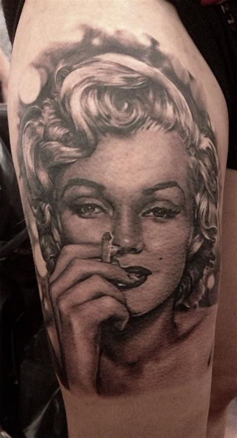 Marilyn Monroe Smoking Pin Up Tattoo Matteo Pasqualin Tattoo