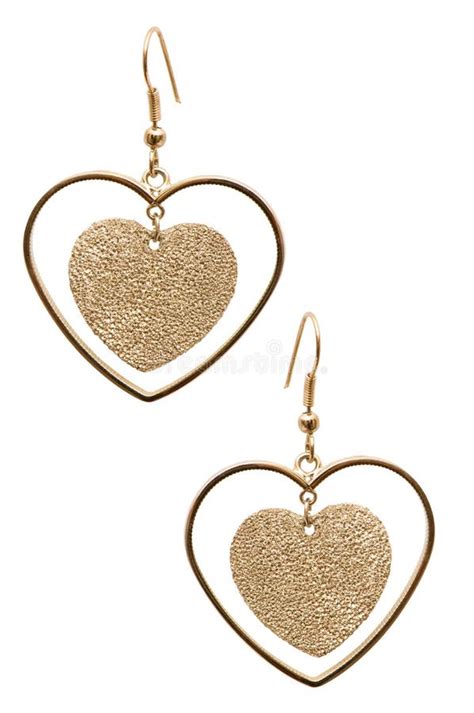 Pair Of Earrings Isolated Stock Image Image Of Closeup