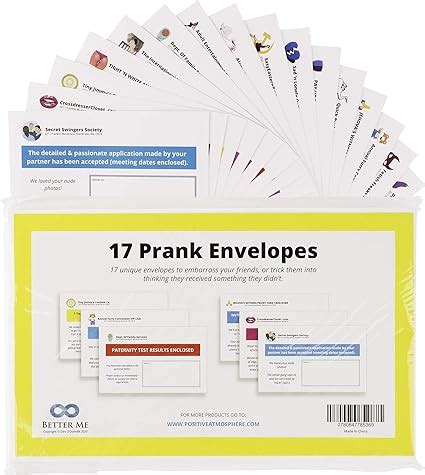 Amazon Com Prank Envelopes Witty Pranks For Adults Funny Envelope
