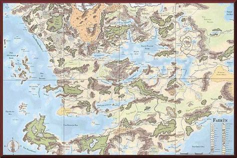 Map Of Faerun Mapa De Fantasía Criaturas Fantásticas Reinos Olvidados