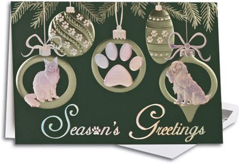 Five Ornaments Pet Premium Folding Card SmartPractice Veterinary
