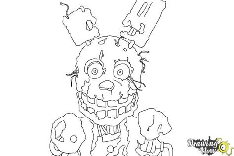 How To Draw Springtrap From Five Nights At Freddy S 3 DrawingNow