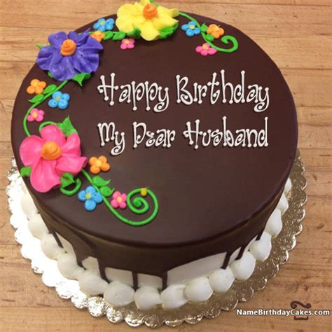 Happy Birthday My Dear Husband Cakes Cards Wishes