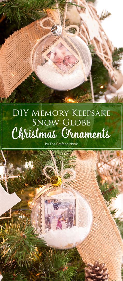 Diy Memory Keepsake Snow Globe Christmas Ornaments The