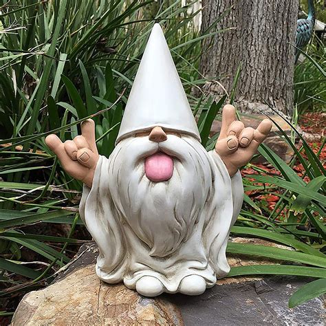 Cool Gnome Statue Gnome For Garden Decor Funny Gnome Resin Etsy