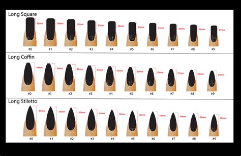 View Acrylic Nail Lengths Chart Images Acrylic Nail Colour